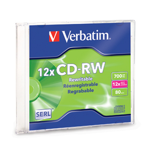 [95161] CD-RW 700MB/80MIN 12X INDIVIDUAL (1PZ) ALTA VELOCIDAD DE CAJA DELGADA