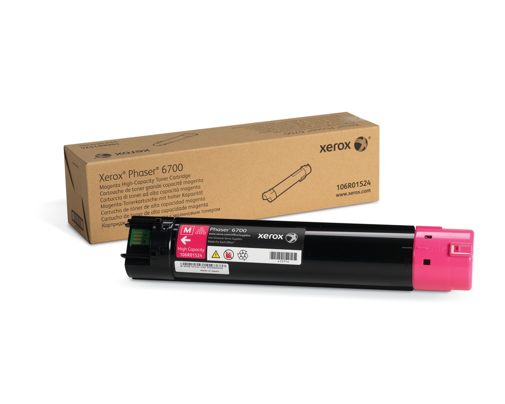 [106R01524] TONER MAGENTA P/PHASER 6700 12,000 PAGIN AS ALTO RENDIMIENTO