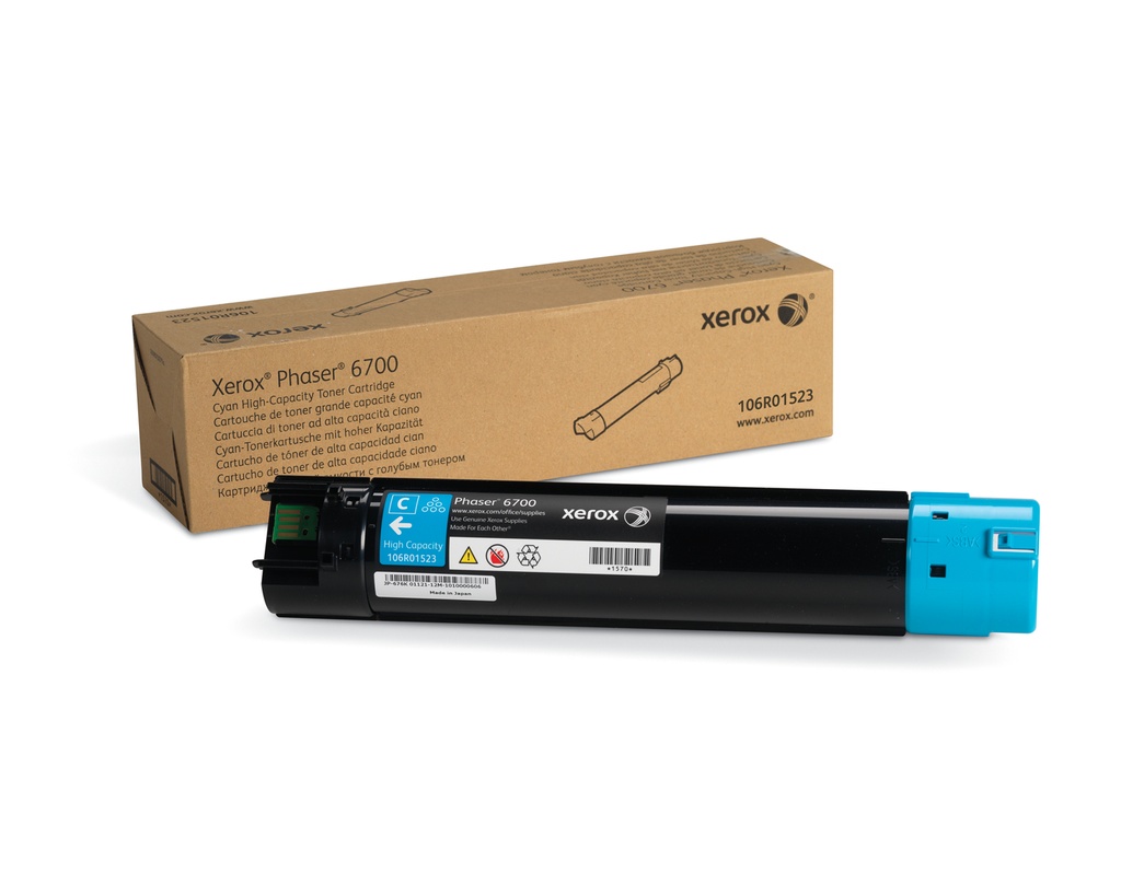 [106R01523] TONER CYAN P/PHASER 6700 12,000 PAGINAS ALTO RENDIMIENTO