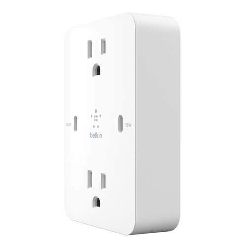 [WCZ001DQWH] CARGADOR WALL PLATE BELKIN USB-C/18W/50W BLANCO