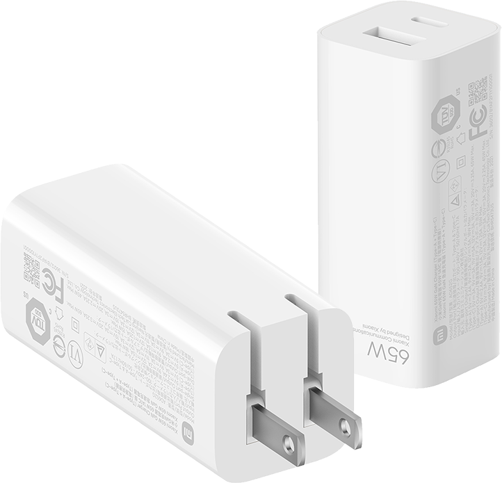 [36012] XIAOMI 65W GAN CHARGER (TYPE-A + TYPE-C)