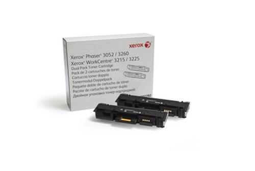 [106R02782] TONER NEGRO P/PHASER 3052/3260/WC 3215/ 3225 6,000 PAGINAS DUAL PACK