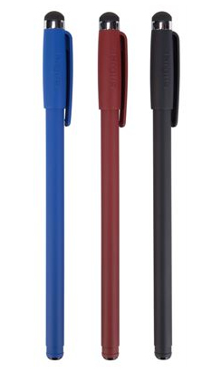 [AMM0601TBUS] STYLUS Y PLUMA PARA IPAD Y IPHONE 3-PACK COLOR AZUL, ROJO Y NEGRO