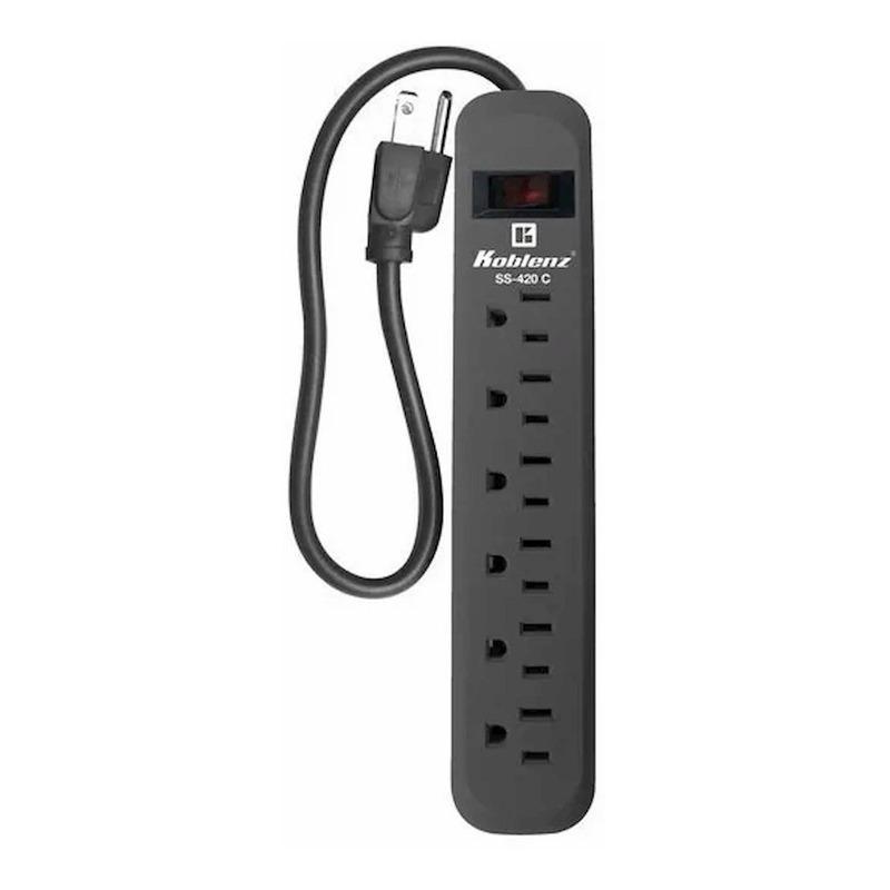 [00-5340-00-5] SUPRESOR DE PICOS SS420C,420 JOULES, 6 CONTACTOS ATERRIZADOS,COLOR NEGRO CABLE 90 CM